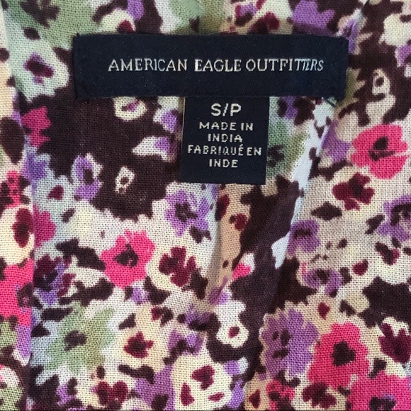 AMERICAN EAGLE OUTF🦅 Floral Blouse sz S/P - Picture 6 of 6
